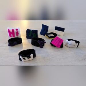 Colorful Felt Kids Rings Set